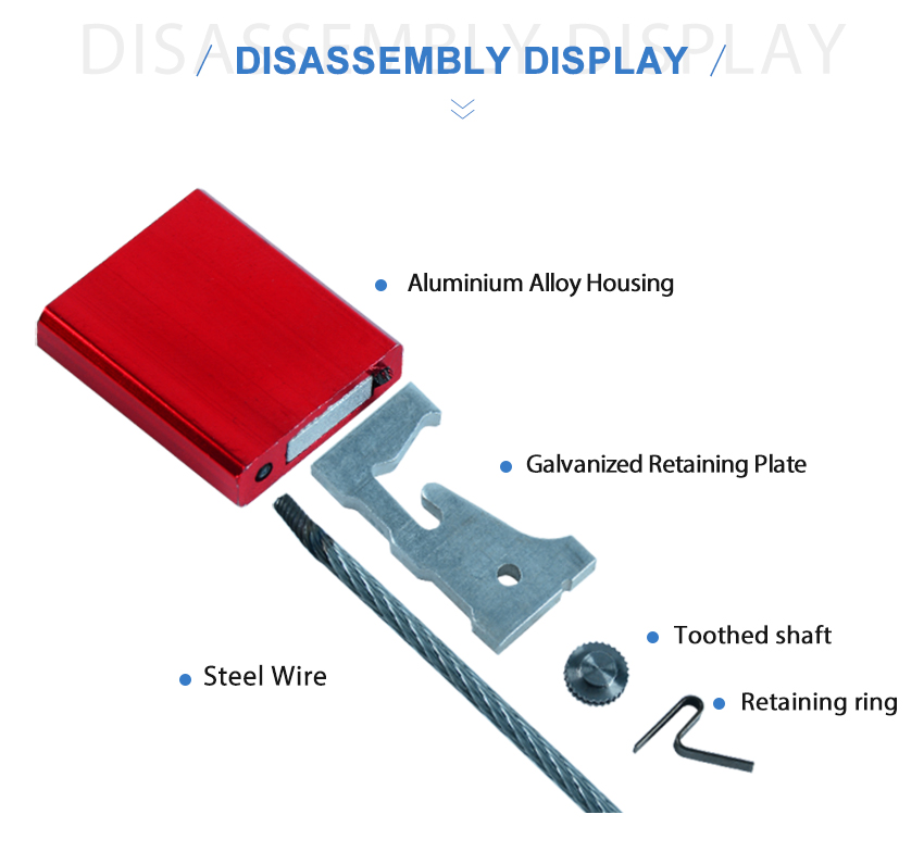 ISO 17712 Pull tight security cable seals HYCS-D04