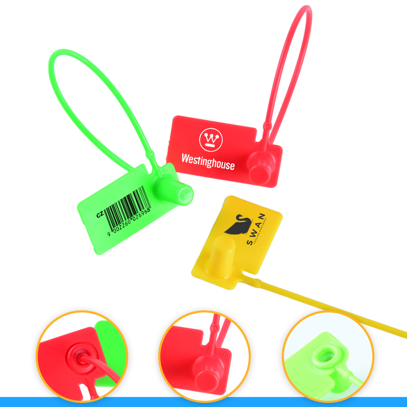 HYPD-005 Pull Tight Wire Seal Lock Plastic Padlock Seal pp Padlock with logo